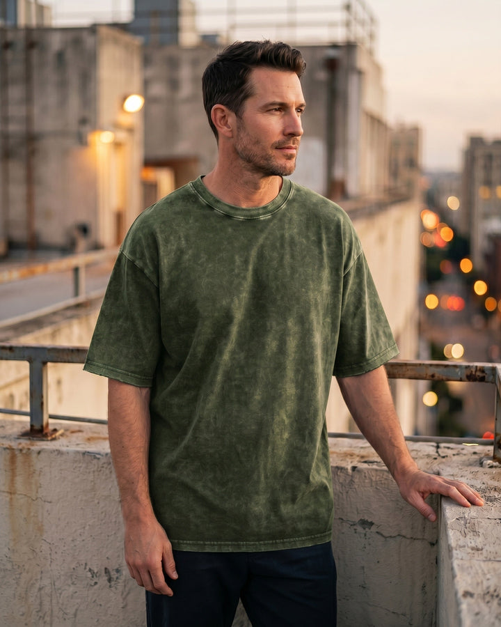 Elio Oversize-T-Shirt aus gewaschener Baumwolle