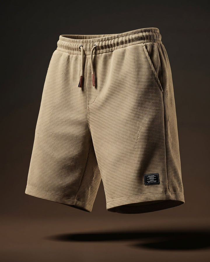 Tomas Lockere Waffelstrick-Shorts mit Kordelzug