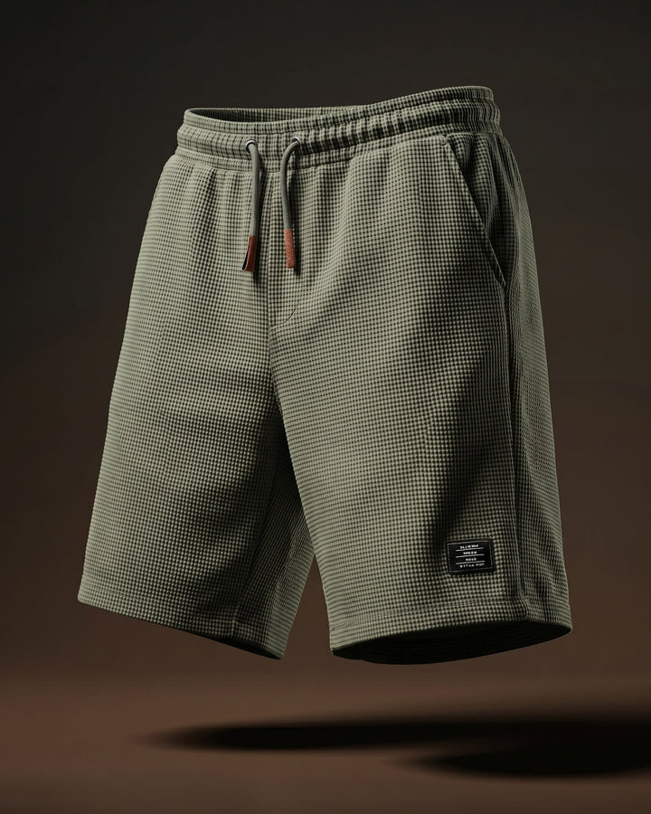 Tomas Lockere Waffelstrick-Shorts mit Kordelzug