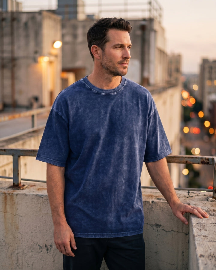 Elio Oversize-T-Shirt aus gewaschener Baumwolle