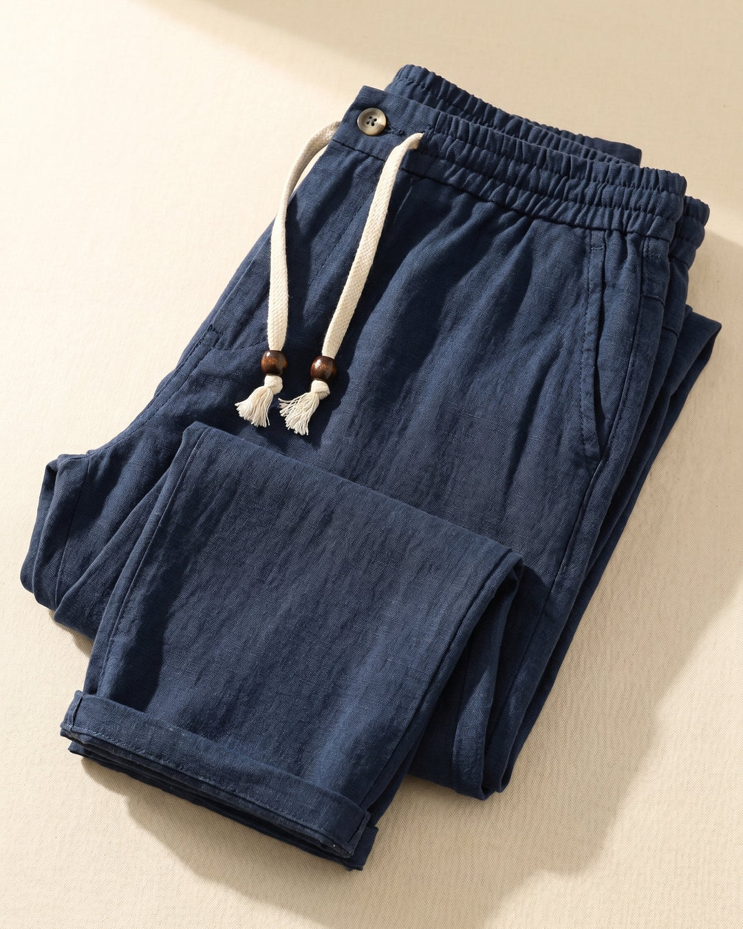 Domenico Sommerliche Leinenhose mit Kordelzug