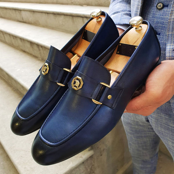 Gaetano Signature-Leder-Loafer zum Hineinschlüpfen