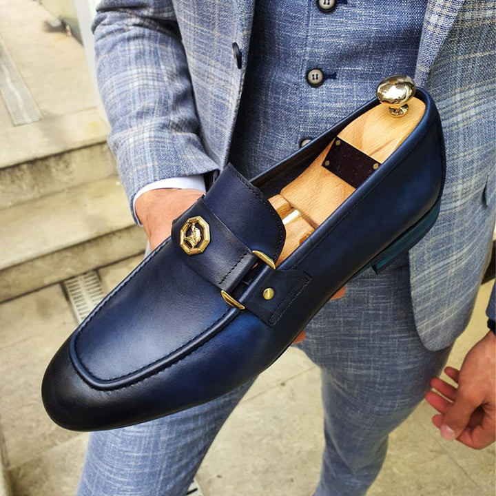 Gaetano Signature-Leder-Loafer zum Hineinschlüpfen