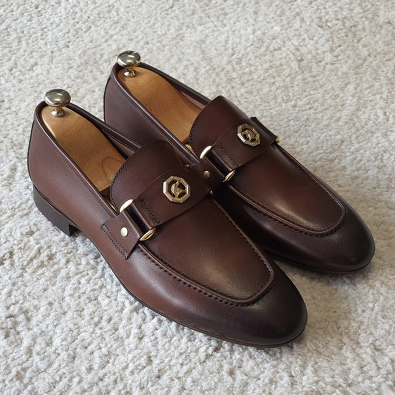Gaetano Signature-Leder-Loafer zum Hineinschlüpfen