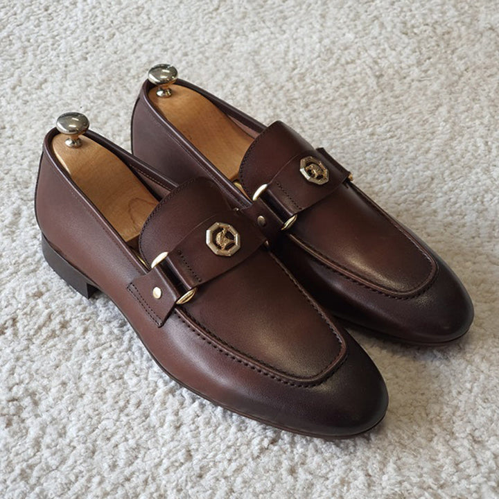 Gaetano Signature-Leder-Loafer zum Hineinschlüpfen