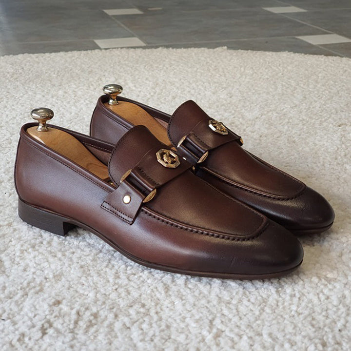 Gaetano Signature-Leder-Loafer zum Hineinschlüpfen
