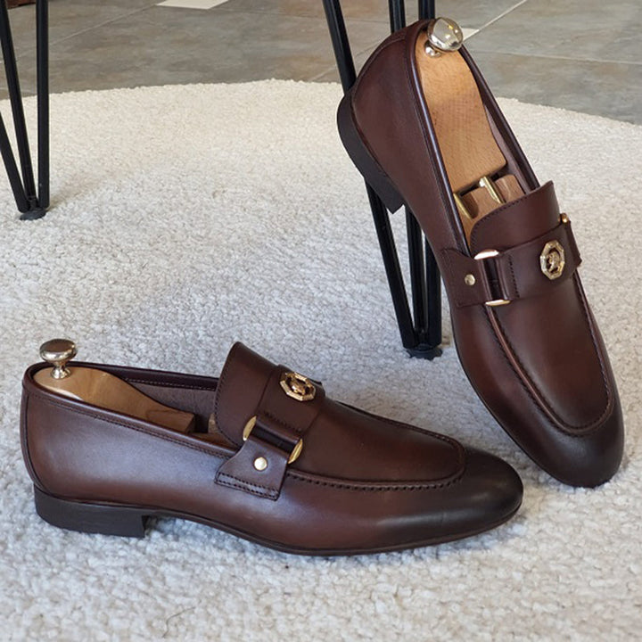 Gaetano Signature-Leder-Loafer zum Hineinschlüpfen