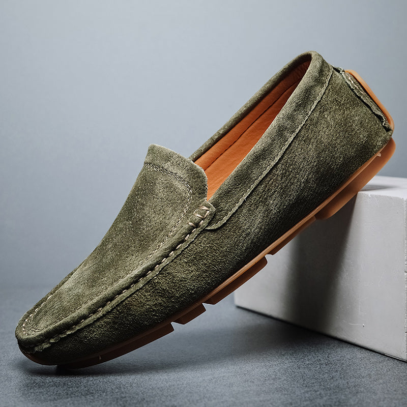 Ignazio Handgenähte Wildleder-Slipper