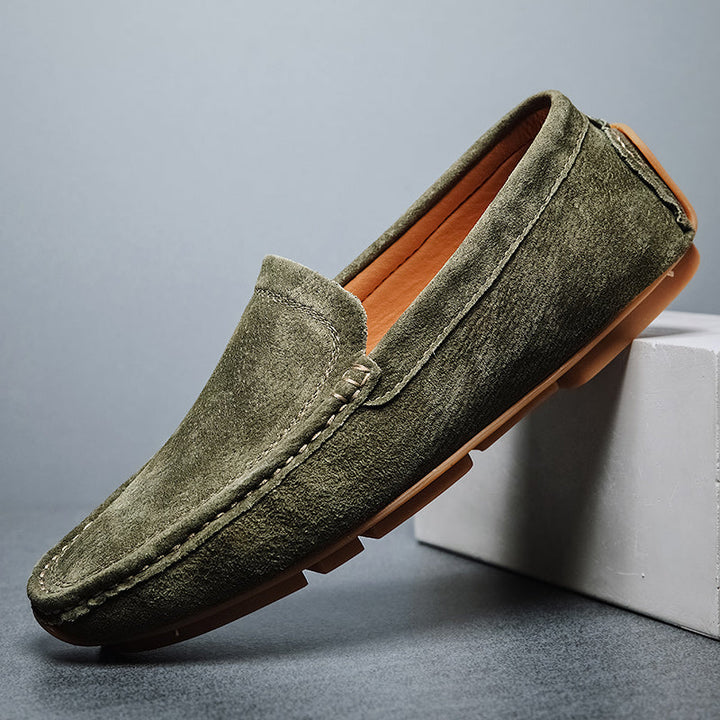 Ignazio Handgenähte Wildleder-Slipper