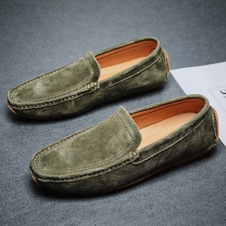 Ignazio Handgenähte Wildleder-Slipper