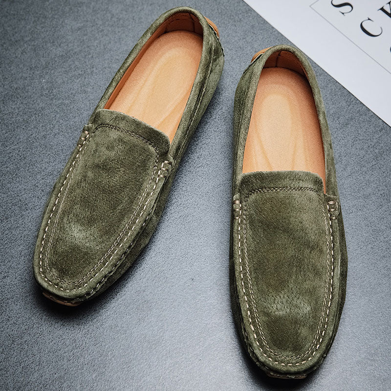Ignazio Handgenähte Wildleder-Slipper
