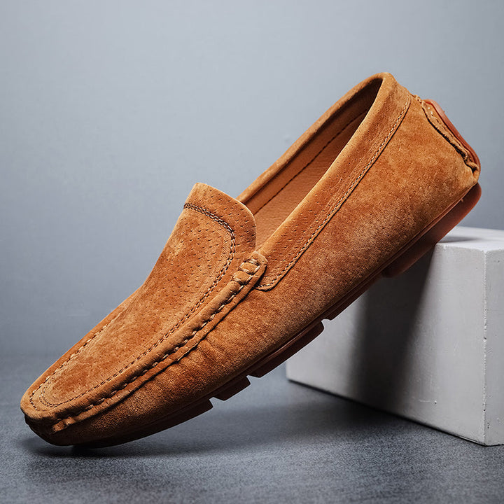 Ignazio Handgenähte Wildleder-Slipper