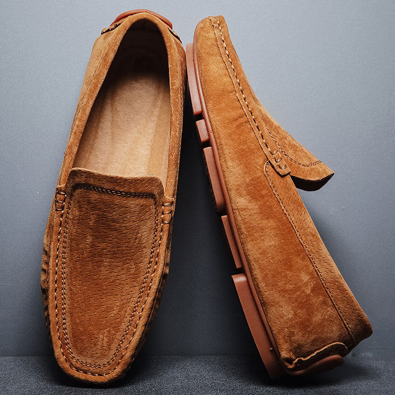 Ignazio Handgenähte Wildleder-Slipper
