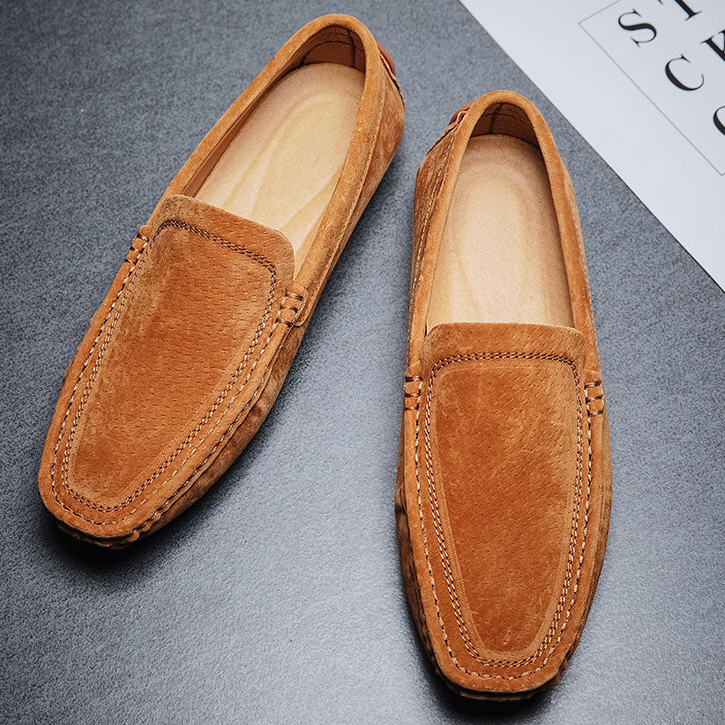 Ignazio Handgenähte Wildleder-Slipper