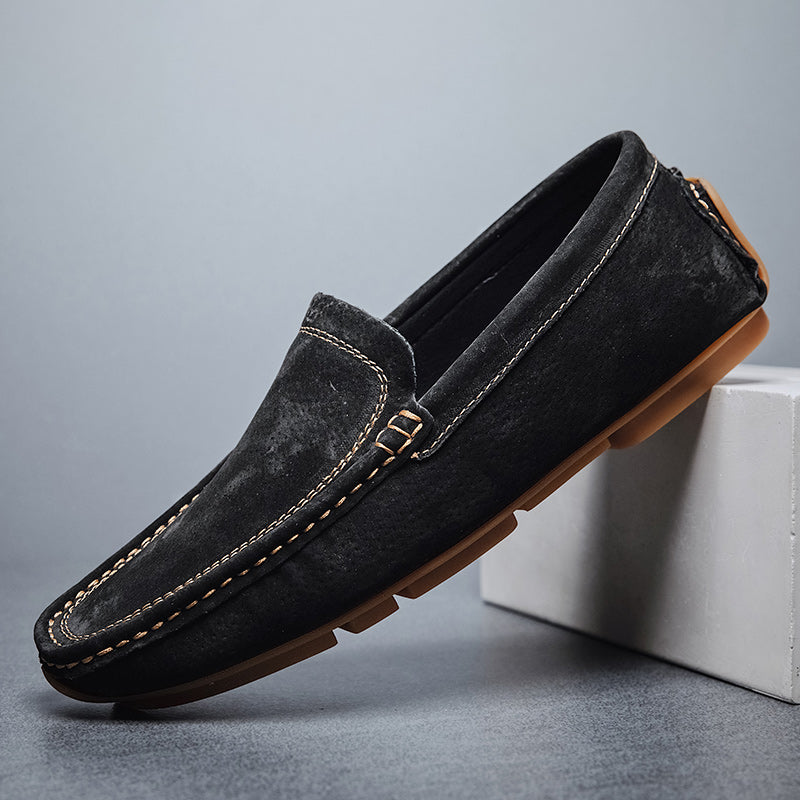 Ignazio Handgenähte Wildleder-Slipper