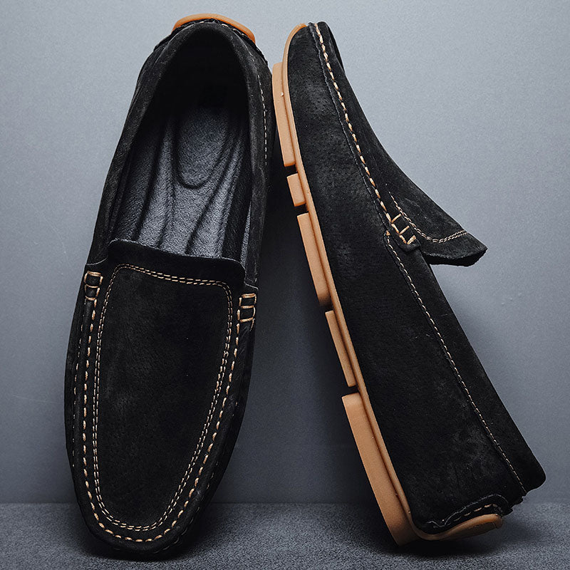 Ignazio Handgenähte Wildleder-Slipper