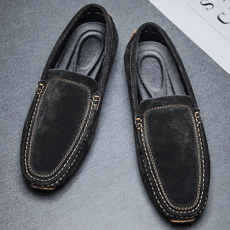 Ignazio Handgenähte Wildleder-Slipper