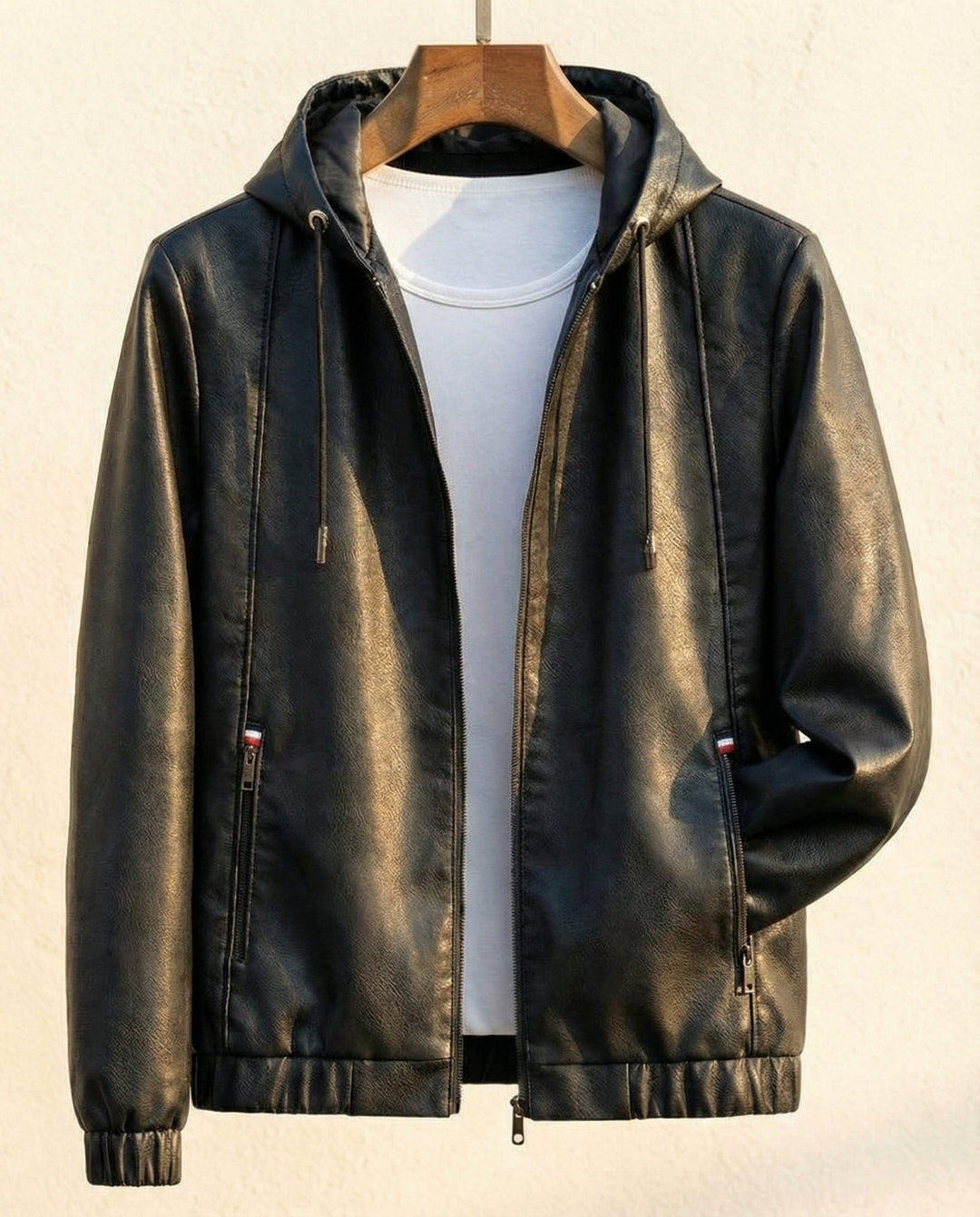 Lorenzo Lederjacke mit Kapuze
