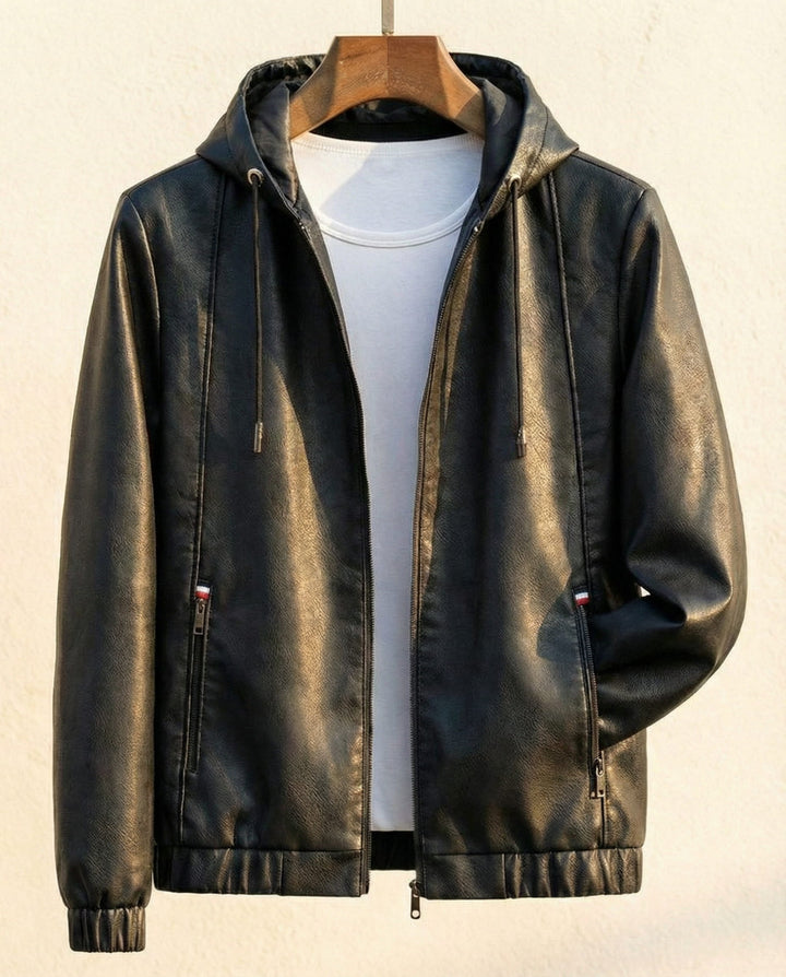 Lorenzo Lederjacke mit Kapuze
