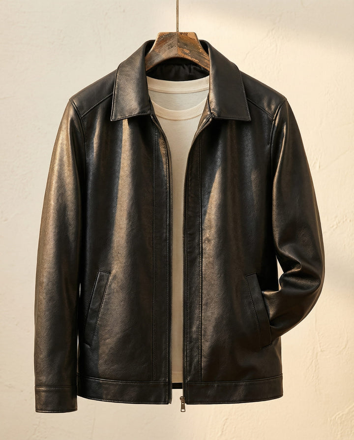 Alessandro Jacke in Leder-Optik