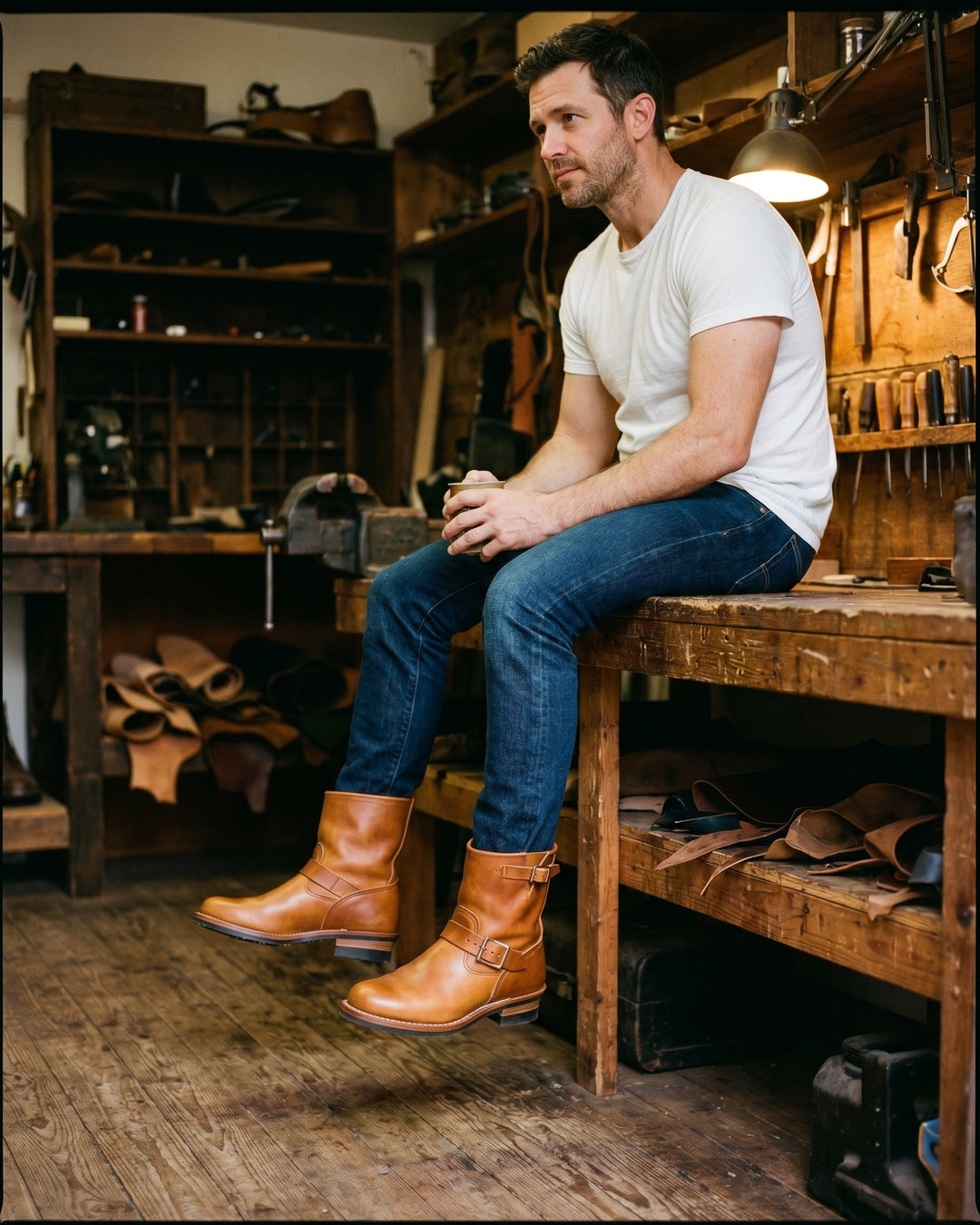 Lapo Engineer-Stiefel aus veganem Leder