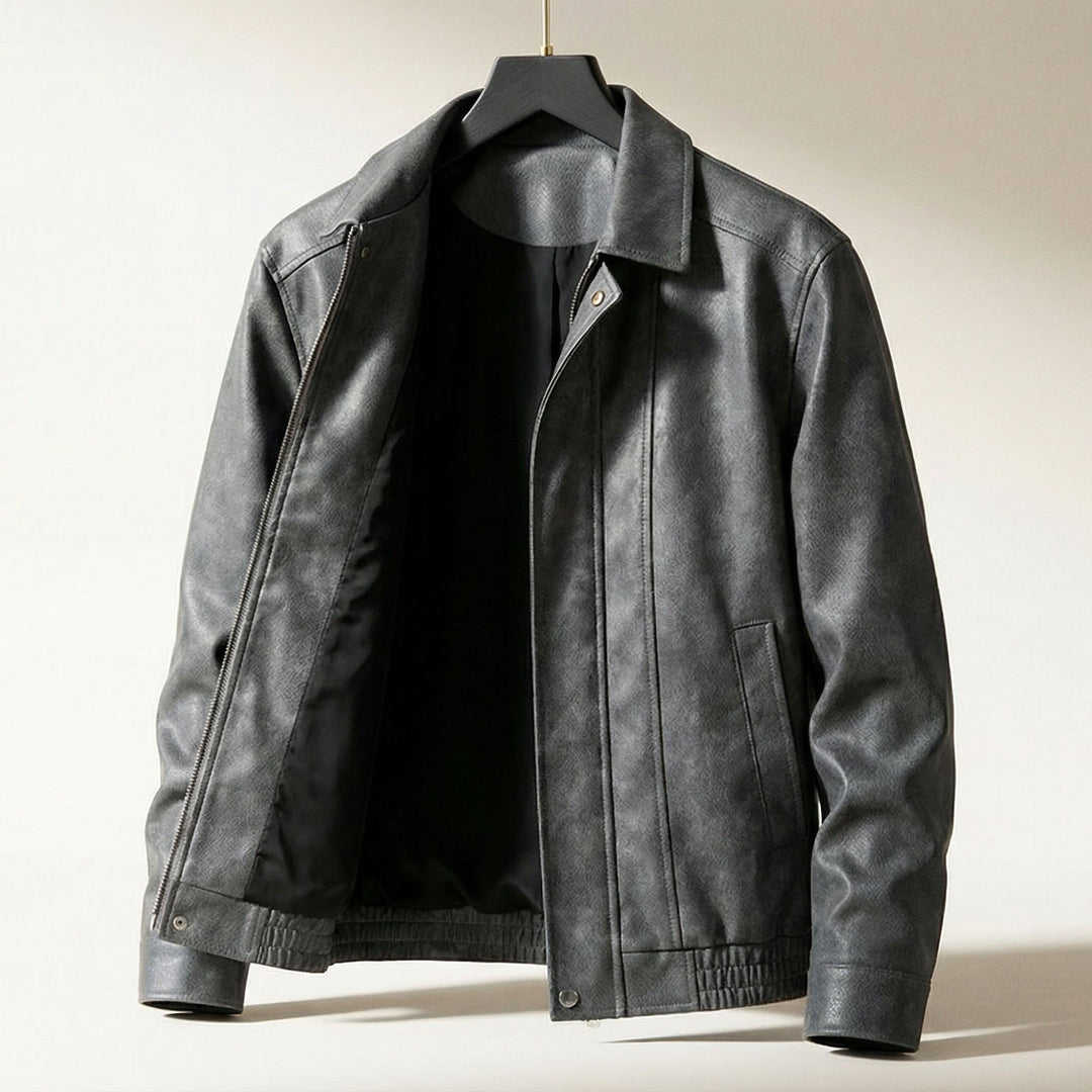 Raffaele Kunstlederjacke mit Reißverschluss
