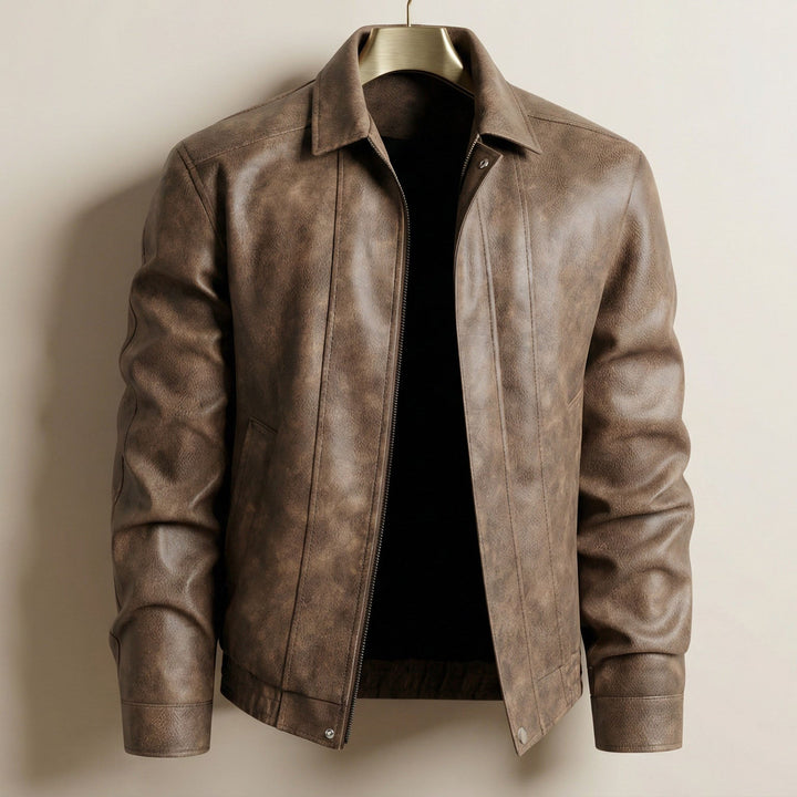 Raffaele Kunstlederjacke mit Reißverschluss