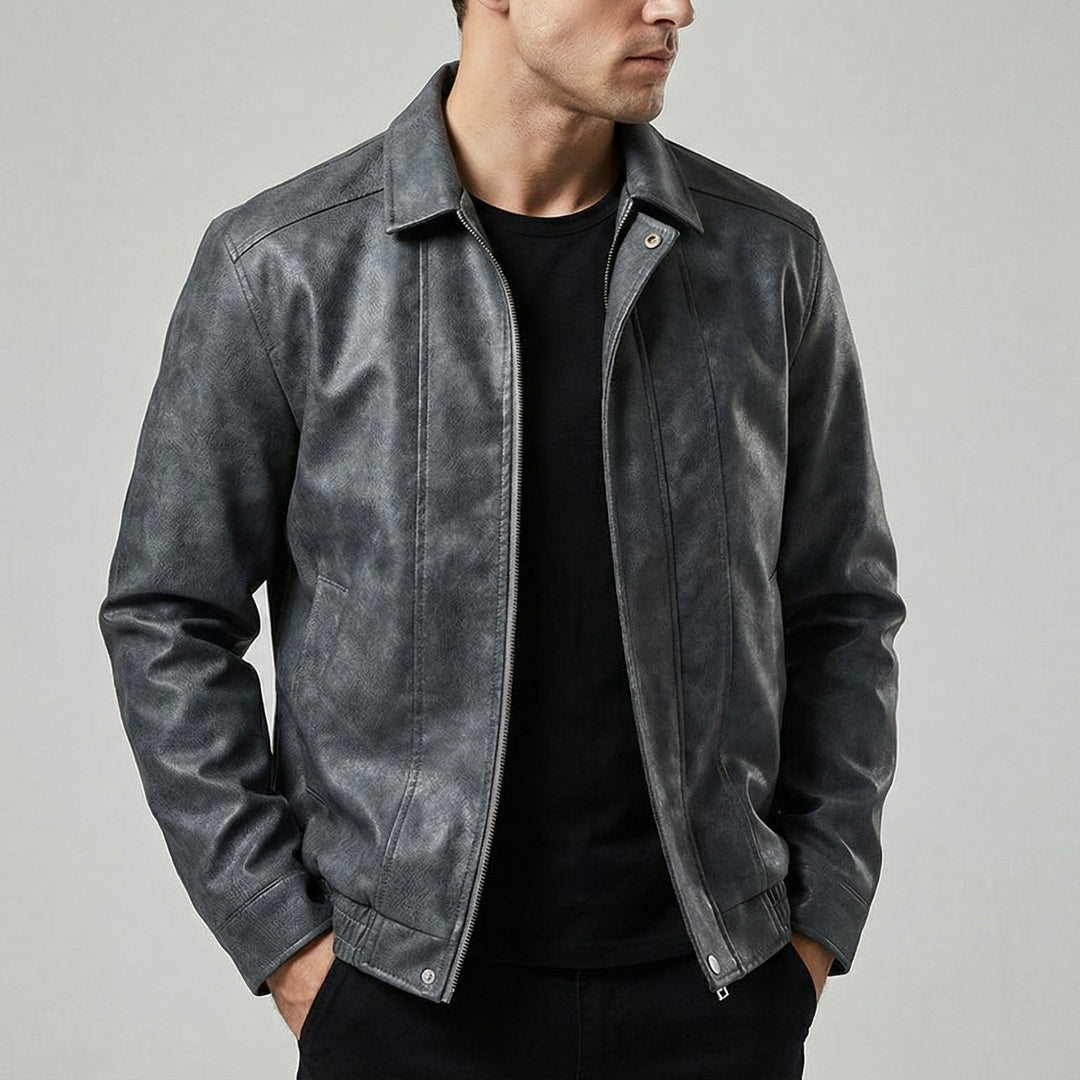 Raffaele Kunstlederjacke mit Reißverschluss