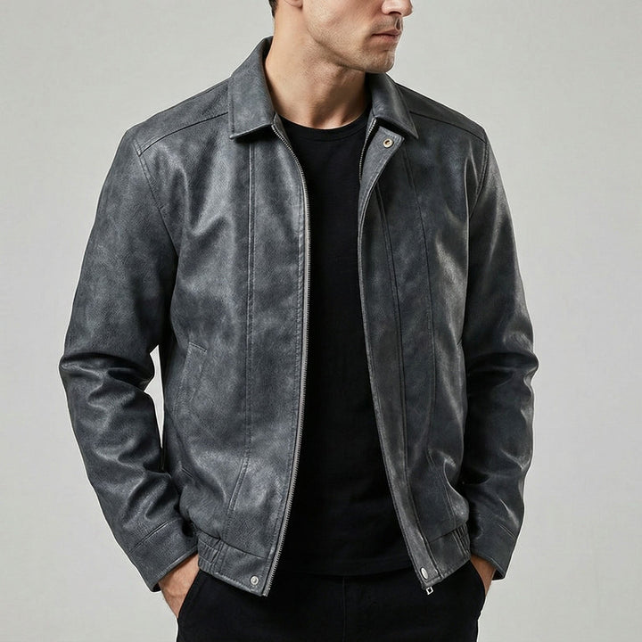 Raffaele Kunstlederjacke mit Reißverschluss