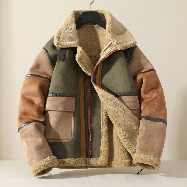 Salvatore Lederjacke mit Lammfellfutter