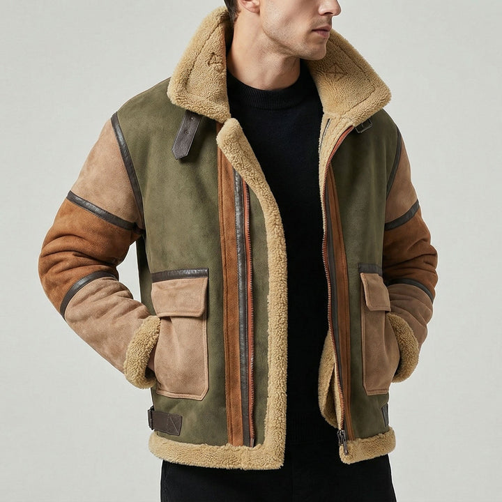 Salvatore Lederjacke mit Lammfellfutter