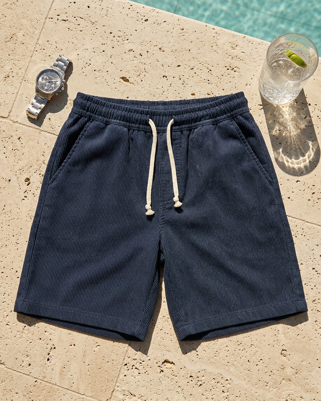 Omar Cord-Shorts mit Kordelzug