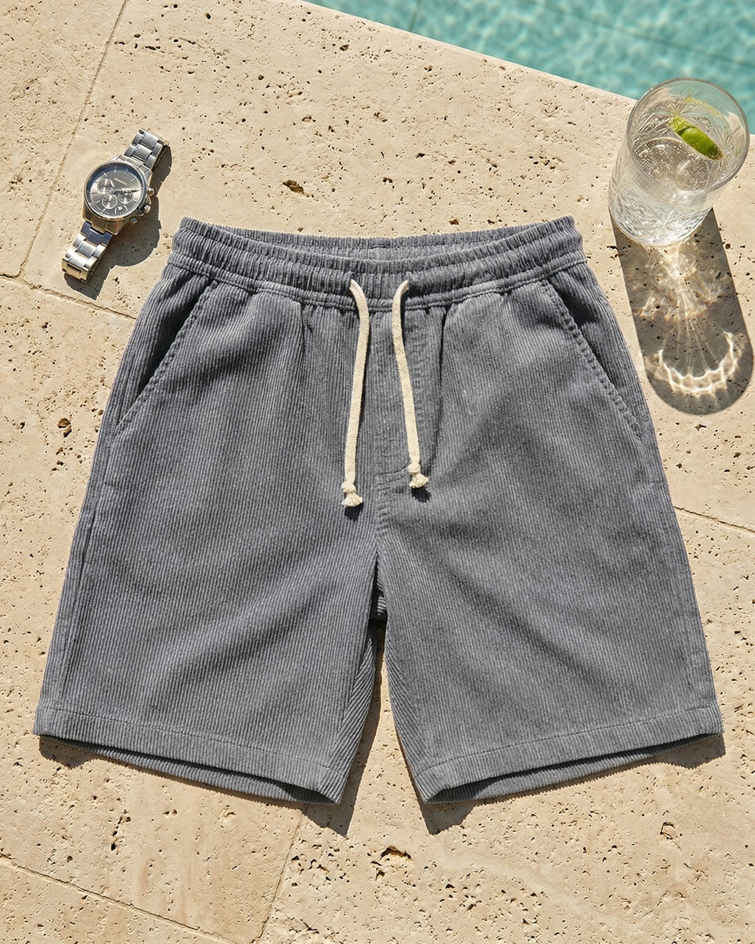 Omar Cord-Shorts mit Kordelzug