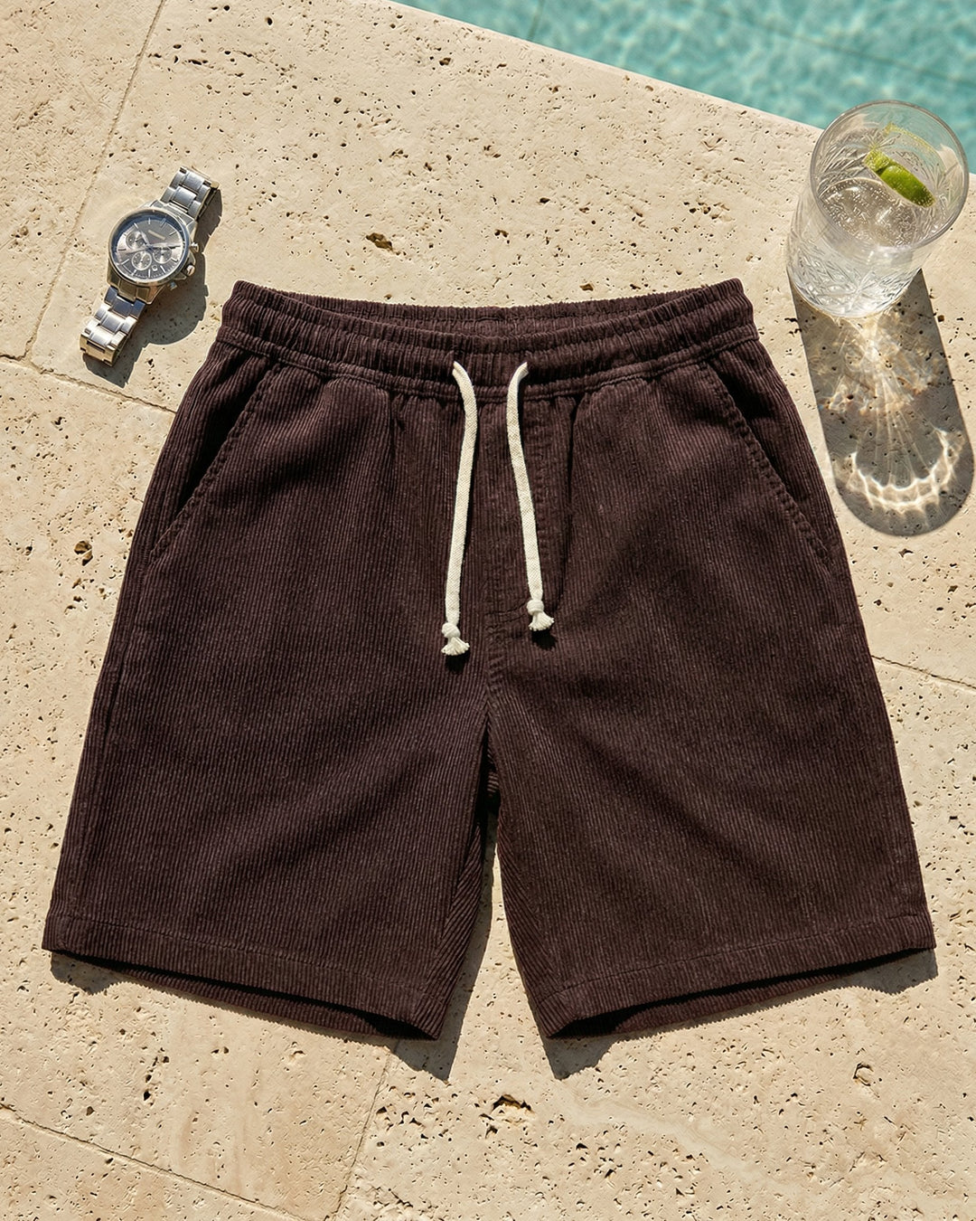 Omar Cord-Shorts mit Kordelzug
