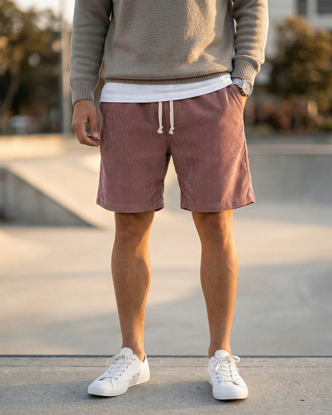 Omar Cord-Shorts mit Kordelzug