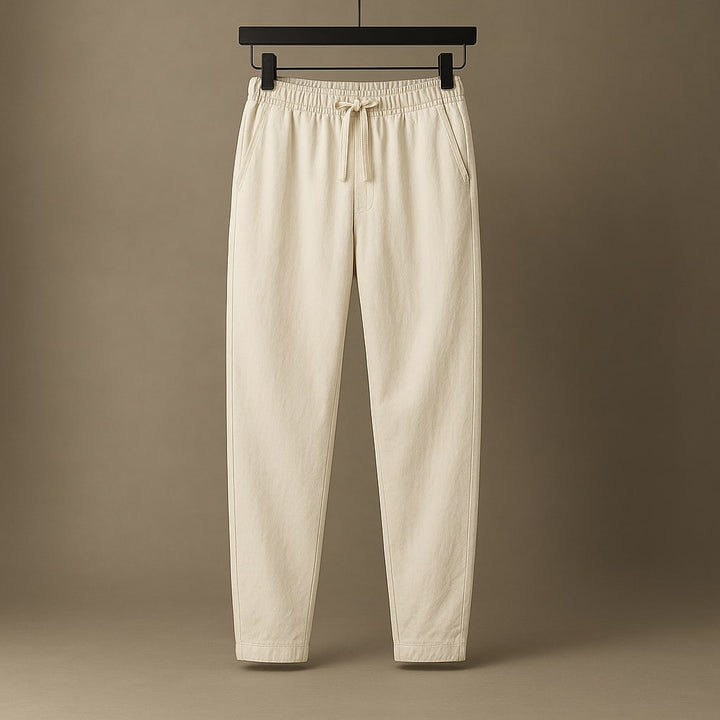 Oscar Lässige Baumwollhose mit Kordelzug