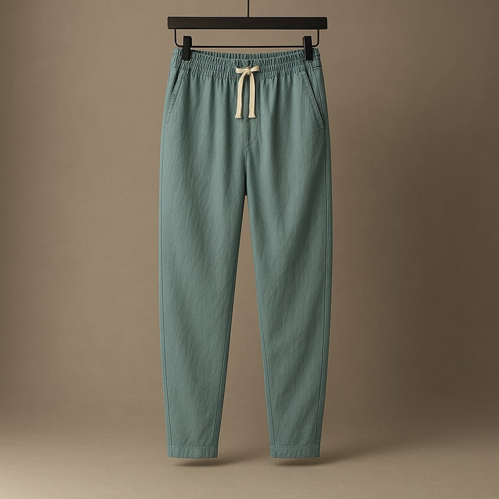Oscar Lässige Baumwollhose mit Kordelzug
