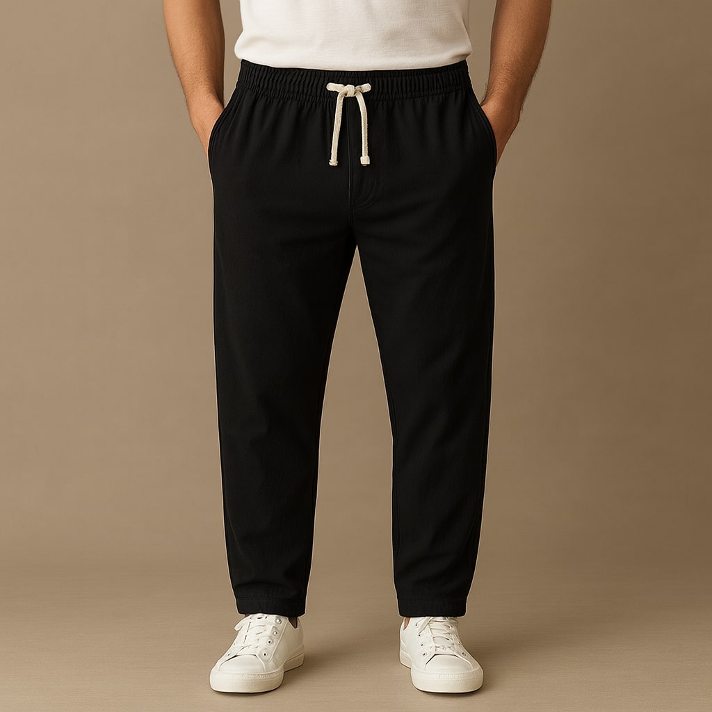 Oscar Lässige Baumwollhose mit Kordelzug