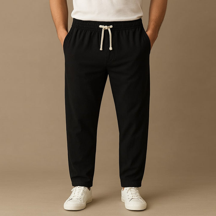 Oscar Lässige Baumwollhose mit Kordelzug