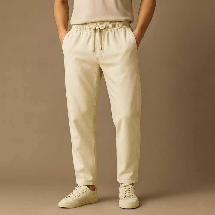Oscar Lässige Baumwollhose mit Kordelzug