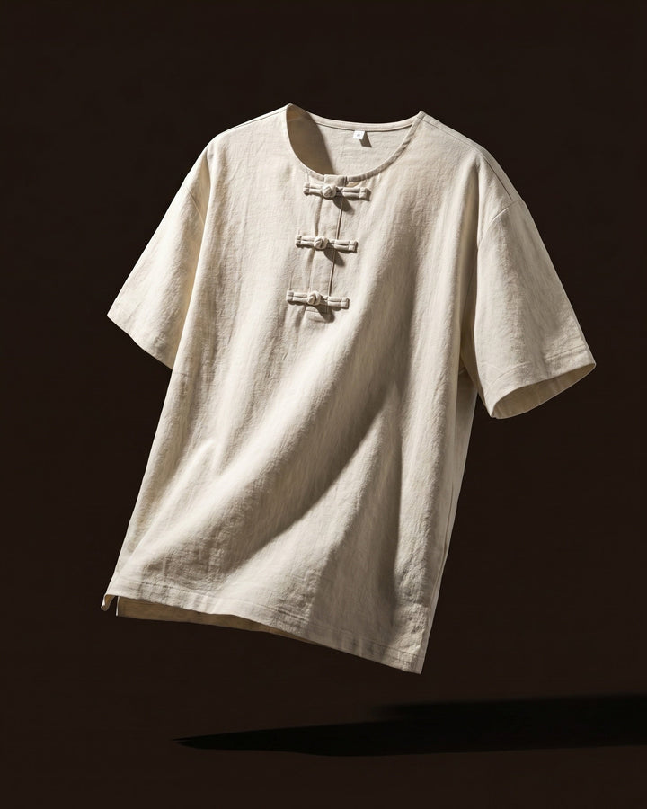 Paolo T-Shirt aus Baumwolle und Leinen