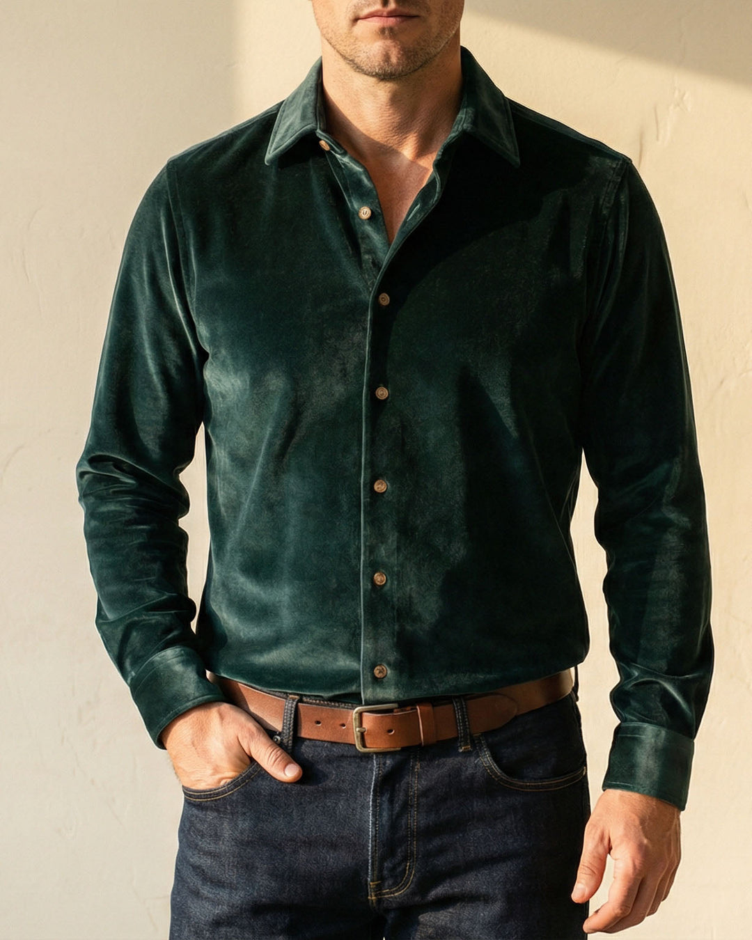 Samuele Casual-Hemd aus Baumwollmix