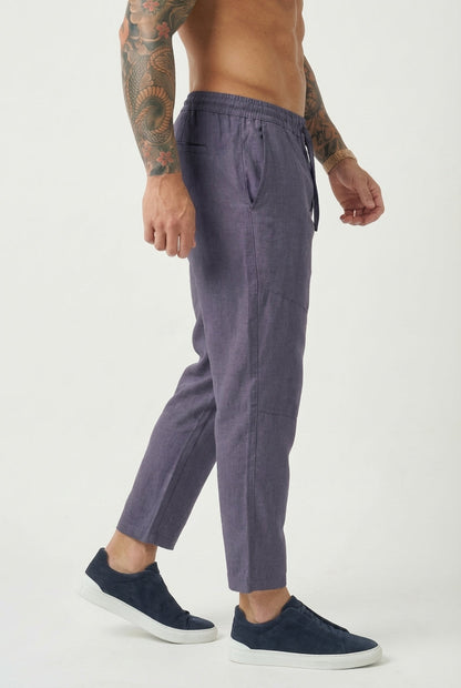 AVELOR Kyoto Linen Cropped Pants
