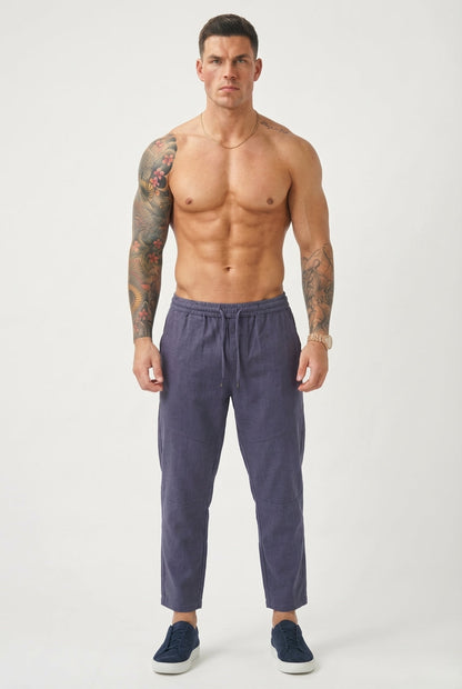 AVELOR Kyoto Linen Cropped Pants