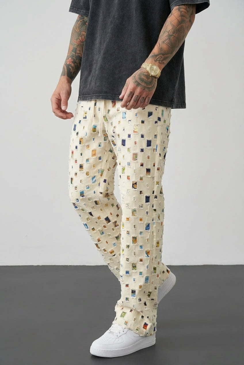 AVELOR Mosaic Straight Fit Pants