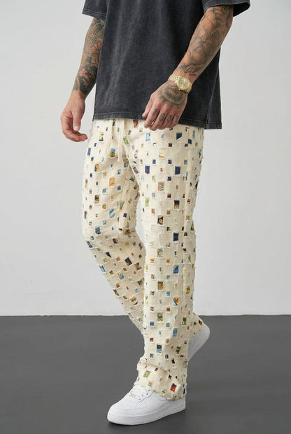 AVELOR Mosaic Straight Fit Pants