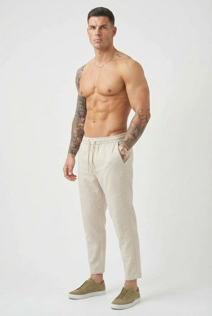 AVELOR Kyoto Linen Cropped Pants
