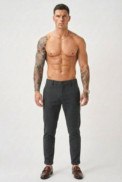 AVELOR Luca Slim Fit Pants - Black