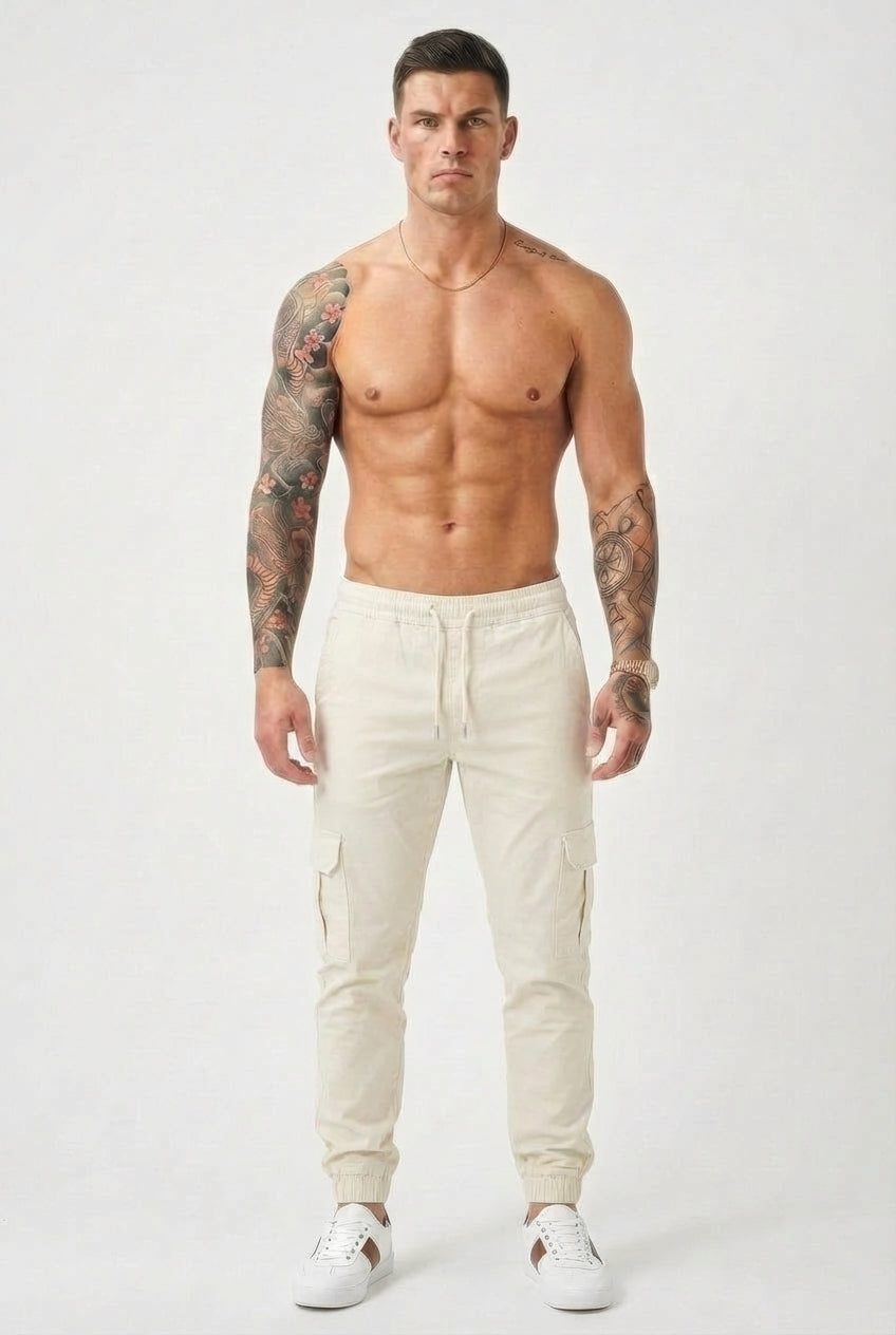 AVELOR Cargo Jogger - Cream