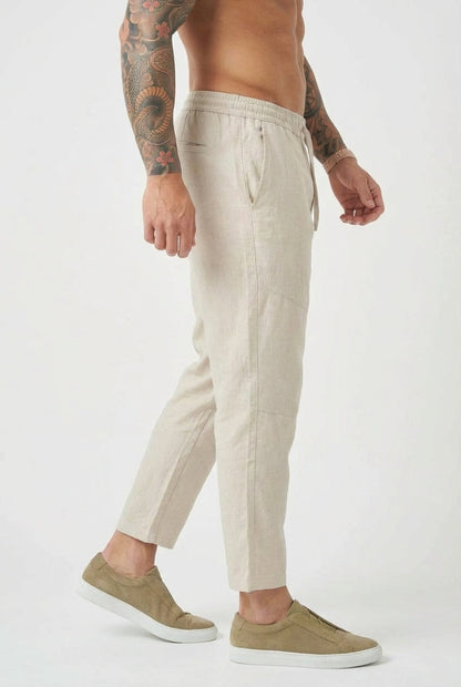 AVELOR Kyoto Linen Cropped Pants